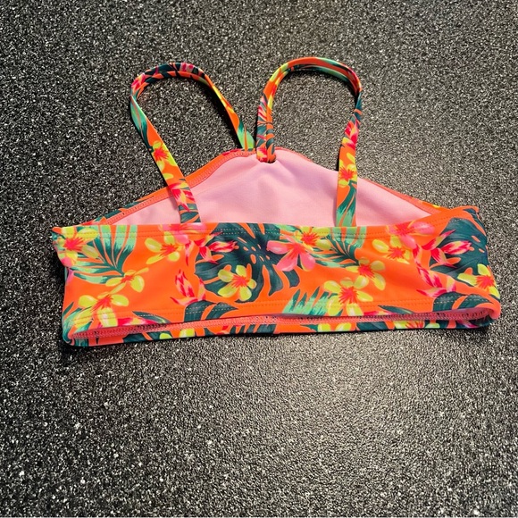 NWOT Art Class Girl's Tropical Floral Bikini Top L (10/12) - Picture 2 of 4